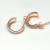 Shashi  Rose Gold Sterling Silver  Cz Designed  Curved Earrings