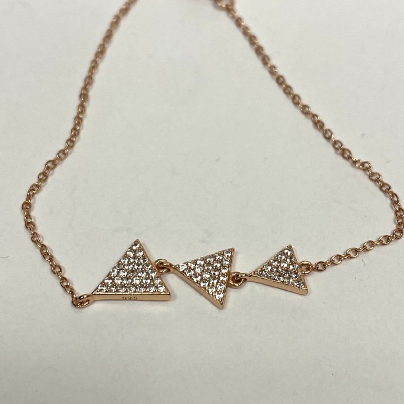 Shashi Rose Gold Triangle earring & Braclet set Shashi Rose Gold Triangle earring & Braclet set