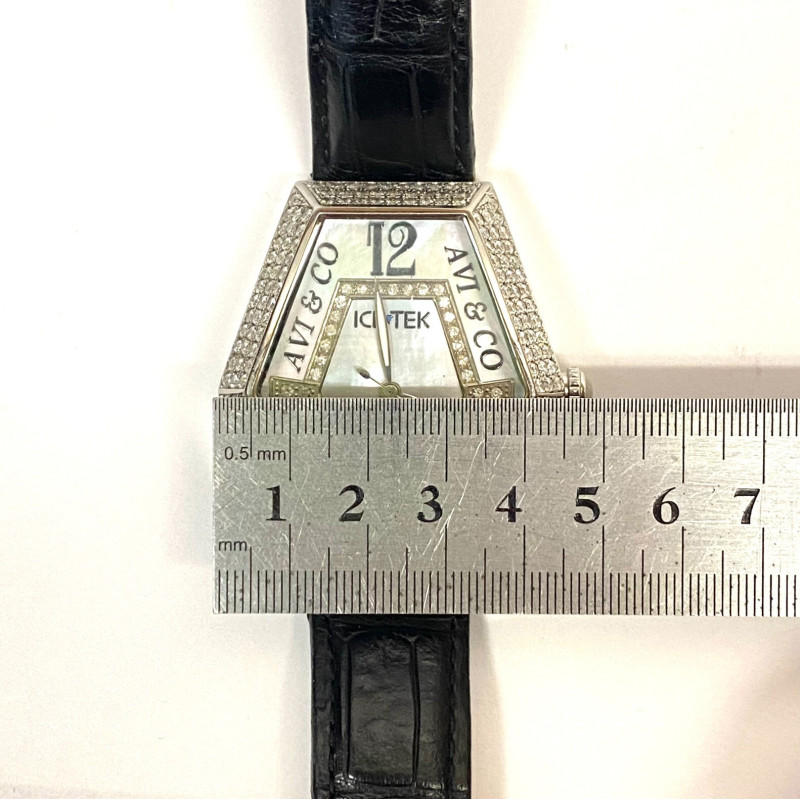 Ice Tek 9.5 ct Diamond AVI & CO Swiss Made Automatic White Face Watch Ice Tek 9.5 ct Diamond AVI & CO Swiss Made Automatic White Face Watch