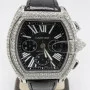 Cartier Roadster XL Chronograph Automatic Diamond Watch 42mm Black Dial 2618