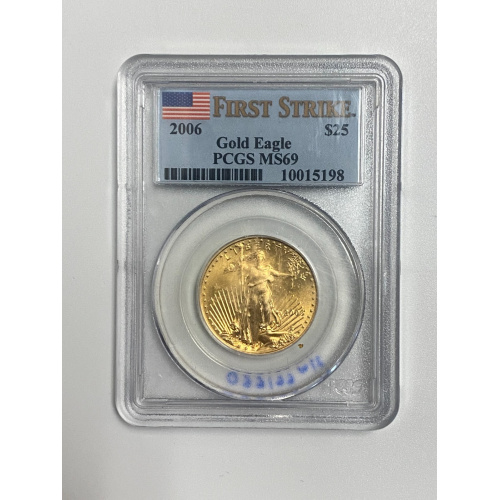 2006 $25 1/2 oz Gold Eagle PCGS MS-69