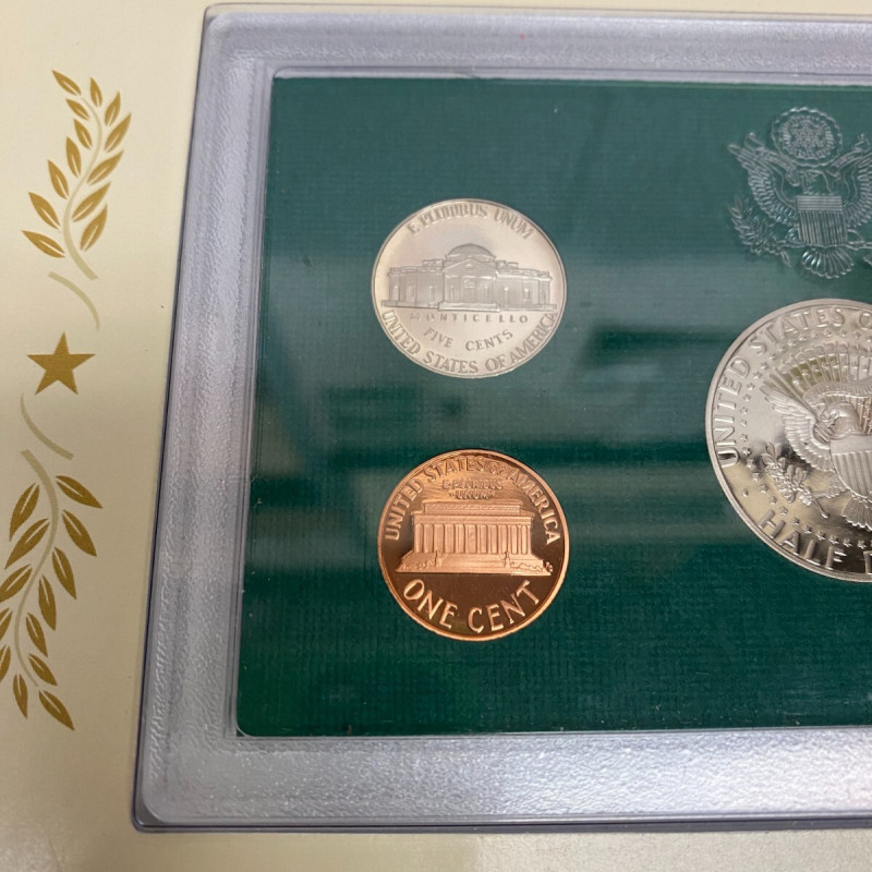 1998 US Mint Proof Set San Francisco Set Display Card W/Stamp Columbia’s Expo