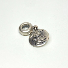 Pre-owned Pandora 925 Chinese Zodiac Rabbit Dangle Charm #790882