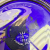Kosta 1973 Annual Plate by U. Lindstrand Blue Glass Gold Viking Ship in Box