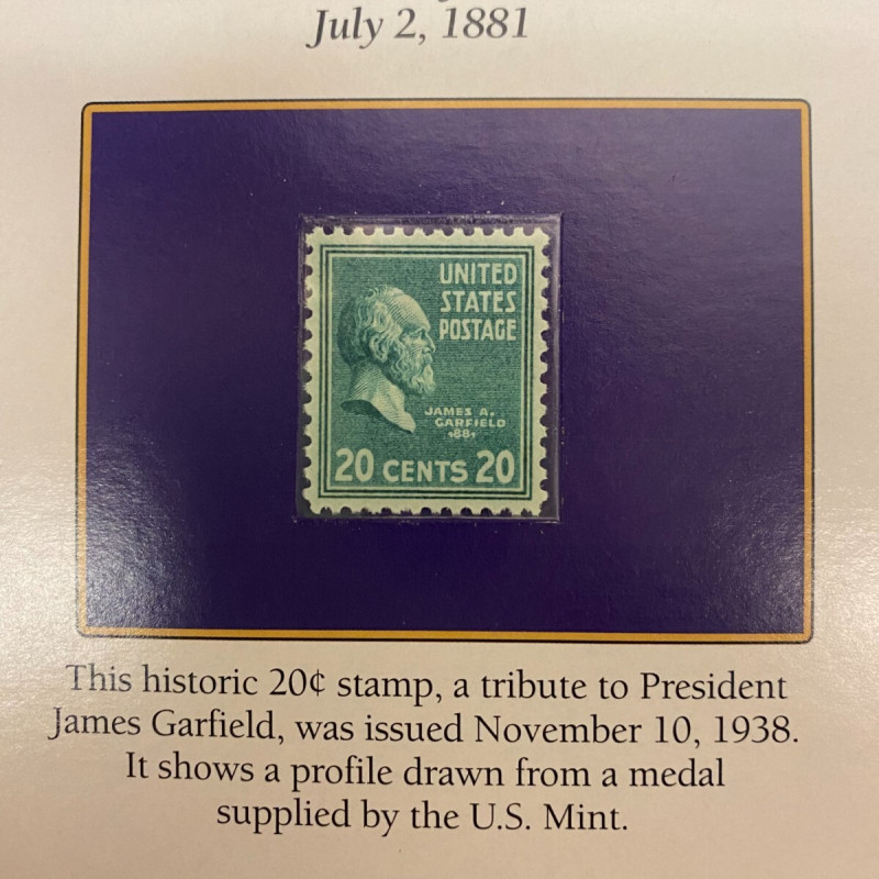 1881 Morgan SILVER DOLLAR with USP James A. Garfield "89" Stamp