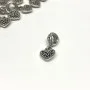 Authentic Pandora Sterling Silver Red CZ Pave Heart Dangle Charm