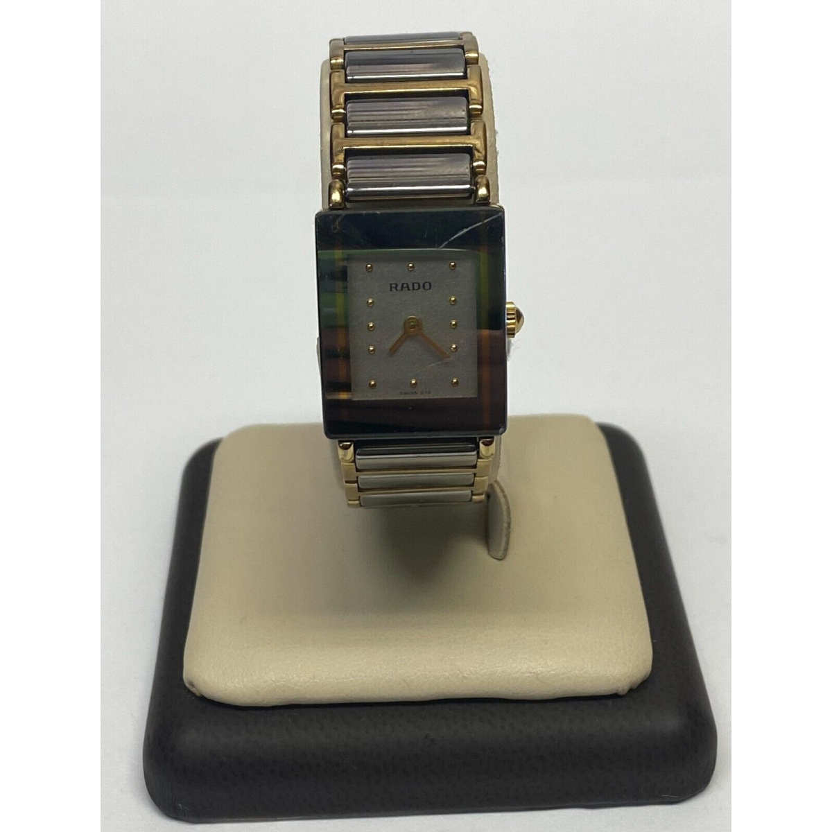 Rado DiaStar Woman’s Watch White Ceramic Yellow Gold Tone