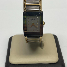 Rado DiaStar Woman’s Watch White Ceramic Yellow Gold Tone
