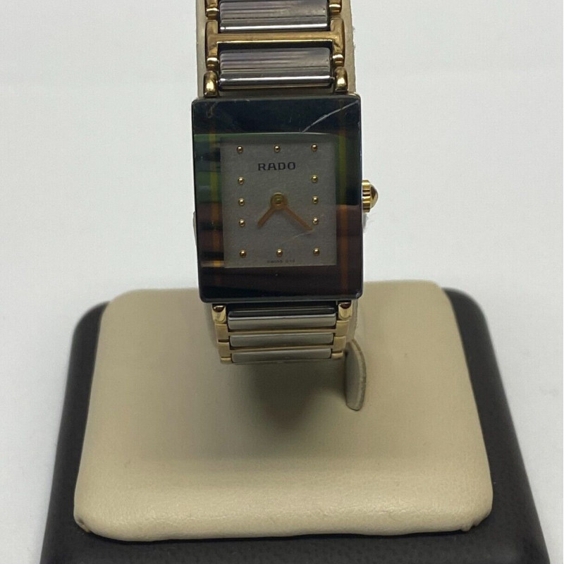 Rado DiaStar Woman’s Watch White Ceramic Yellow Gold Tone