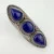 Bohemian Triple Stone Lapis Lazuli Elongated Massive Ring Sterling Silver Sz 10
