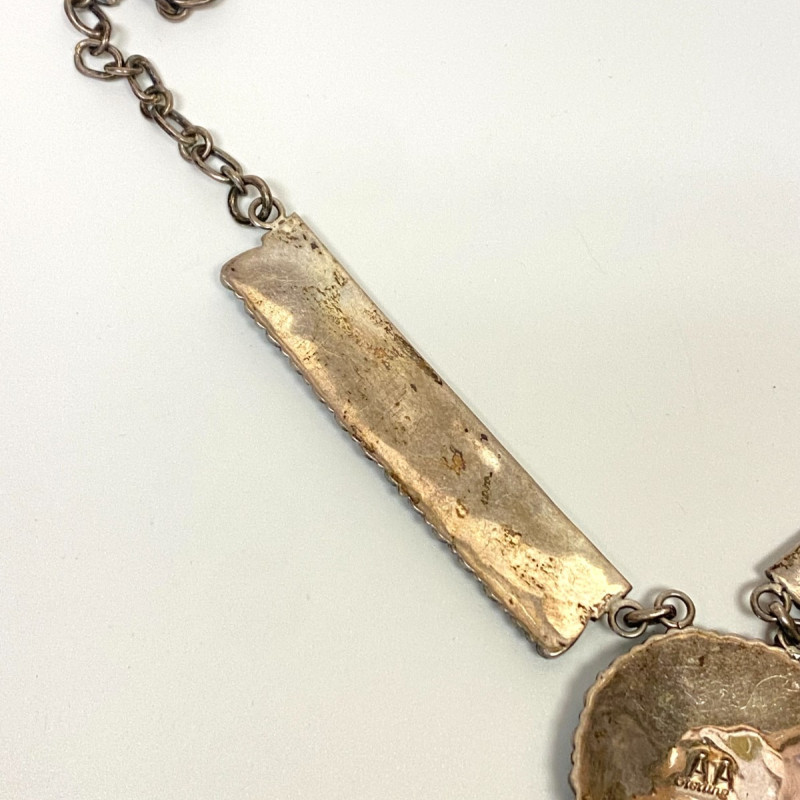 Zuni sterling silver turquoise necklace by Art Acoya