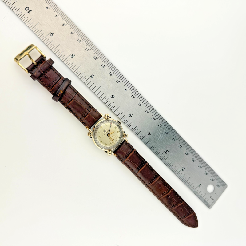 Vintage Benrus 10K Gold Plate Calendar Watch Day Date Mechanical Working