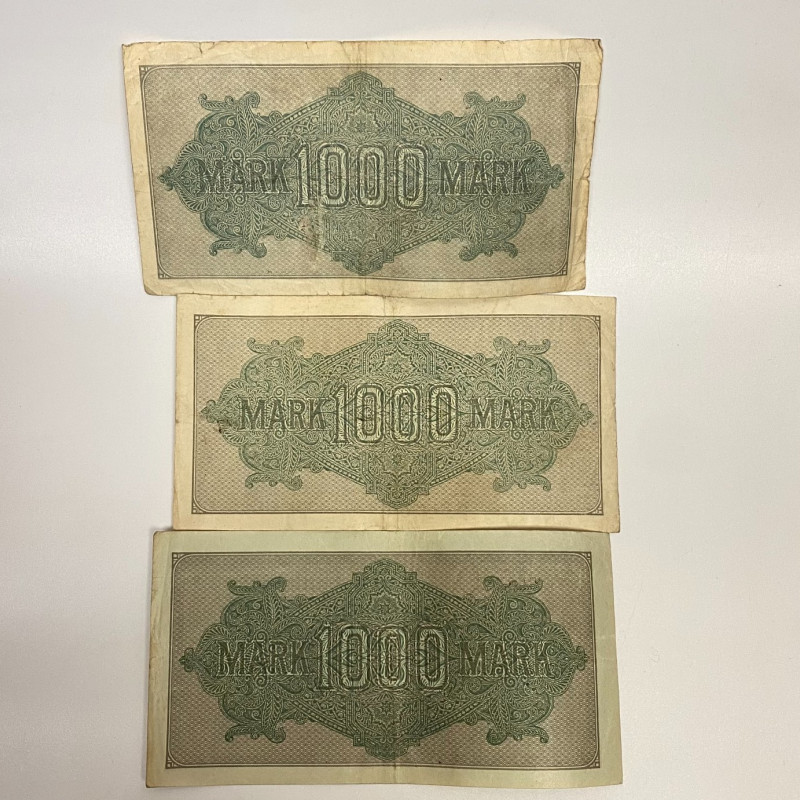 GERMANY REICHSBANKNOTE 11 pcs 1000 MARK 1922 GERMANY REICHSBANKNOTE 11 pcs 1000 MARK 1922