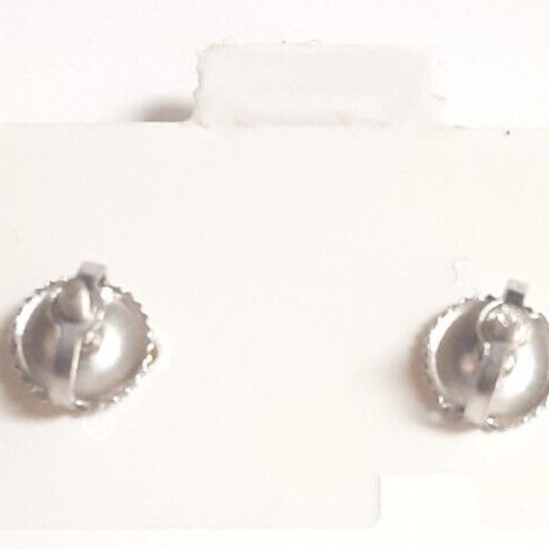 Sterling Silver Designed with Cubic Zuconia Gems Woman's Earrings