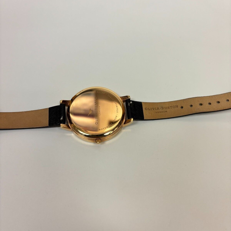 Olivia Burton Bejeweled Florals Leather Strap Watch