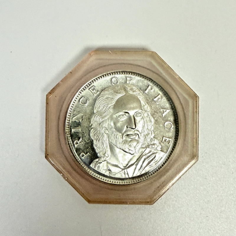 Rare Franklin Mint Prince Of Peace Catholic Commemorative Sterling Silver Medal