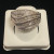 STERLING SILVER WHITE DIAMONDS 1.00CTW RING SIZE 11