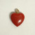 14 K Gold Red CORAL HEART CHARM 14 K Gold Red CORAL HEART CHARM