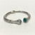 Gabriel & Co Sterling Silver And Steel Bangle S294719 With Green Carved Stone Gabriel & Co Sterling Silver And Steel Bangle S294719 With Green Carved Stone