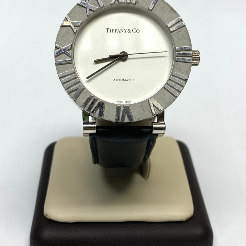 Tiffany & Co Atlas Large Sterling Silver Round Mechanical Watch Tiffany & Co Atlas Large Sterling Silver Round Mechanical Watch