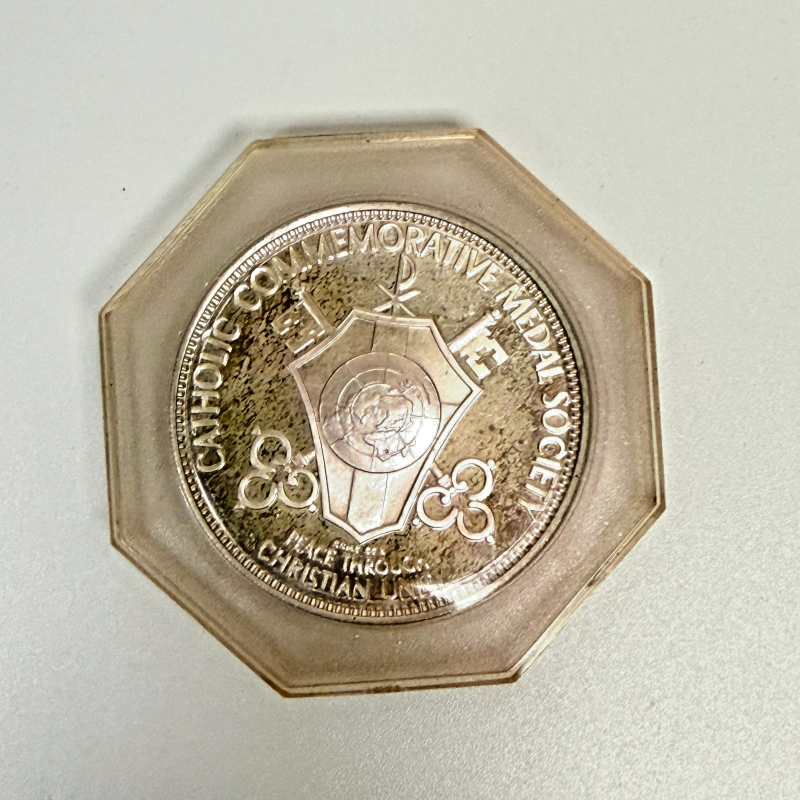 Rare Franklin Mint Prince Of Peace Catholic Commemorative Sterling Silver Medal