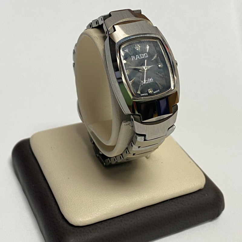 RADO Jubilee Women's Watch with Diamonds And Sapphire Glass, Dark Silver Tone