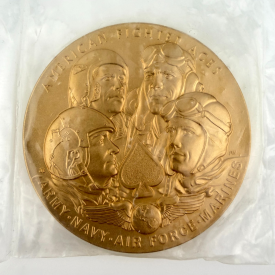 2014 Act Of Congress American Fighter Aces Army Navy Air Force Bronze Medallion