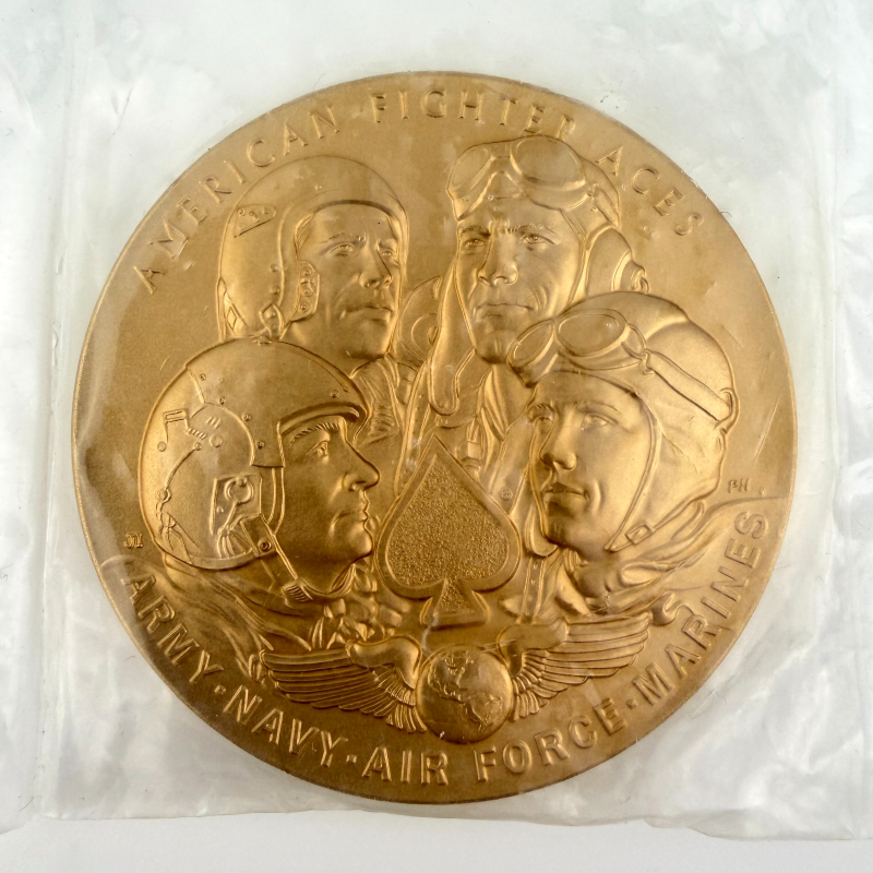 2014 Act Of Congress American Fighter Aces Army Navy Air Force Bronze Medallion