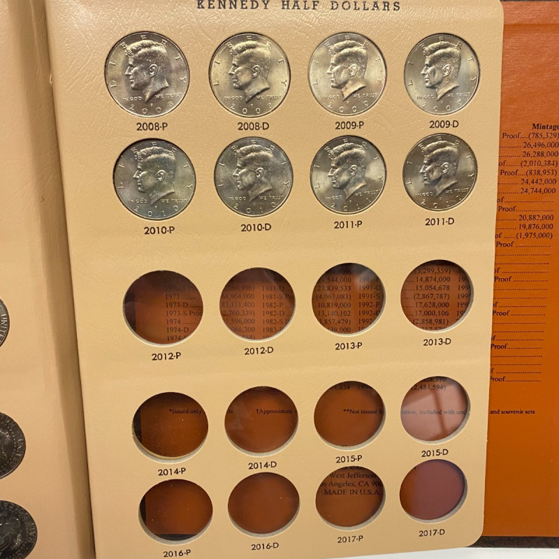 DANSCO ALBUM #7166 1964-2017 Kennedy Half Dollars Set of 88 Coins (1964-2011) DANSCO ALBUM #7166 1964-2017 Kennedy Half Dollars Set of 88 Coins (1964-2011)