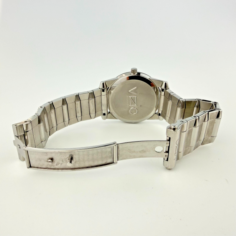 Movado Stainless Steel 38mm Black Dial Diamond Markers Men's Watch Bracelet