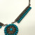 Zuni sterling silver turquoise necklace by Art Acoya