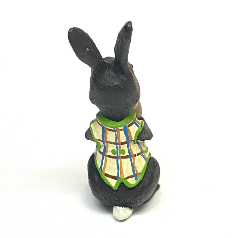 Authentic Vintage Heirloom Edition Rabbit Bunny Holding Egg Cast Iron Figurine ! Authentic Vintage Heirloom Edition Rabbit Bunny Holding Egg Cast Iron Figurine !