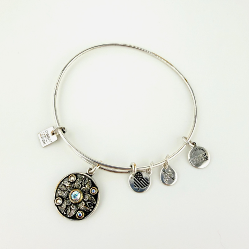 Alex and Ani WINGS OF CHANGE Silver Plating Butterfly Crystal Bangle Alex and Ani WINGS OF CHANGE Silver Plating Butterfly Crystal Bangle