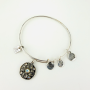 Alex and Ani WINGS OF CHANGE Silver Plating Butterfly Crystal  Bangle