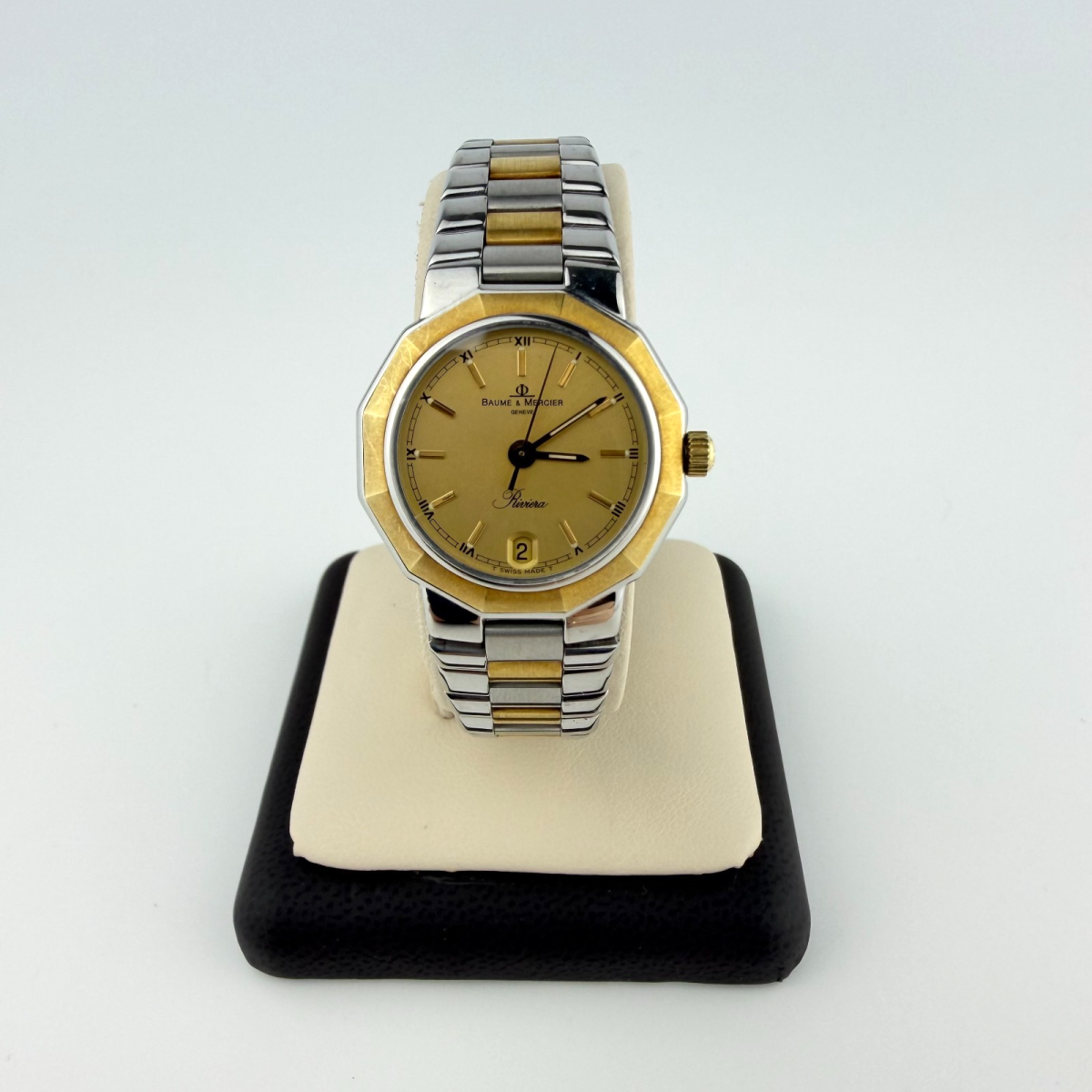 Baume & Mercier Riviera 5231 038 Two-Tone 18K Gold Bezel Quartz Watch