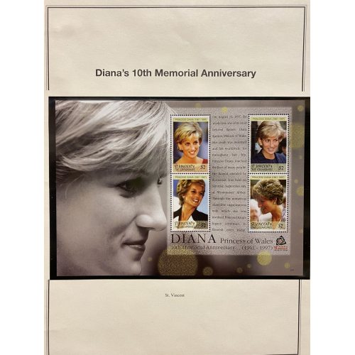 Princess Diana's 10th Memorial Anniversary Collectable Postage Stamps Near Mint Princess Diana's 10th Memorial Anniversary Collectable Postage Stamps Near Mint