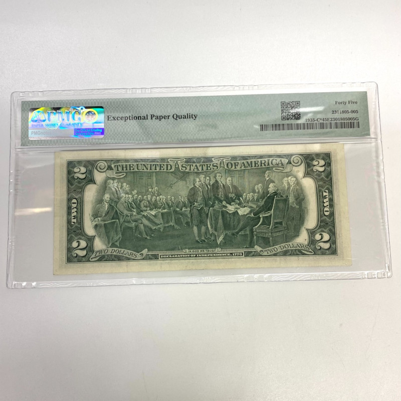 Fr 1935-C* (C* Block) $2 1976 FRN Philadelphia PMG 45 EPQ Star Note