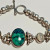 Vintage Sterling Silver Oval Green Emerald Stone Designed Bracelet Vintage Sterling Silver Oval Green Emerald Stone Designed Bracelet