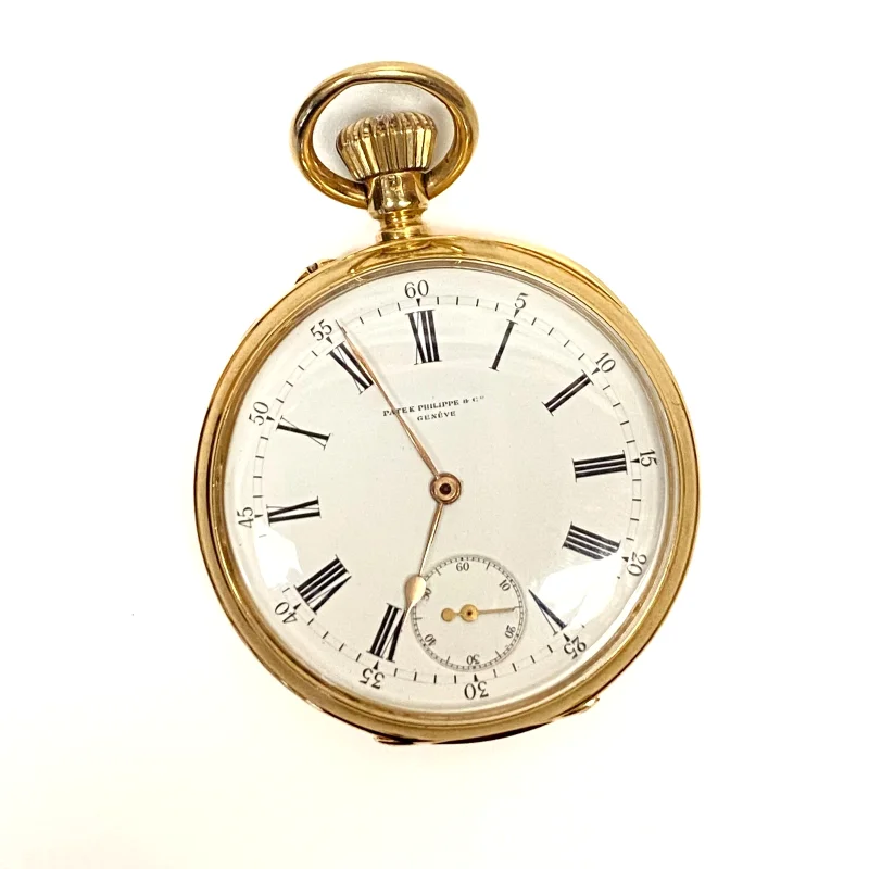 Rare Patek Philippe 18K Yellow Gold Hunter Case Pocket Watch Circa 1870-1900s