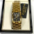 Watch Men Stainless Steel Gold toned Battery Date Black Quartz, 26mm Watch Men Stainless Steel Gold toned Battery Date Black Quartz, 26mm