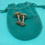 Tiffany & Col Silver 925 Cufflinks Cuff Link Pouch Gift