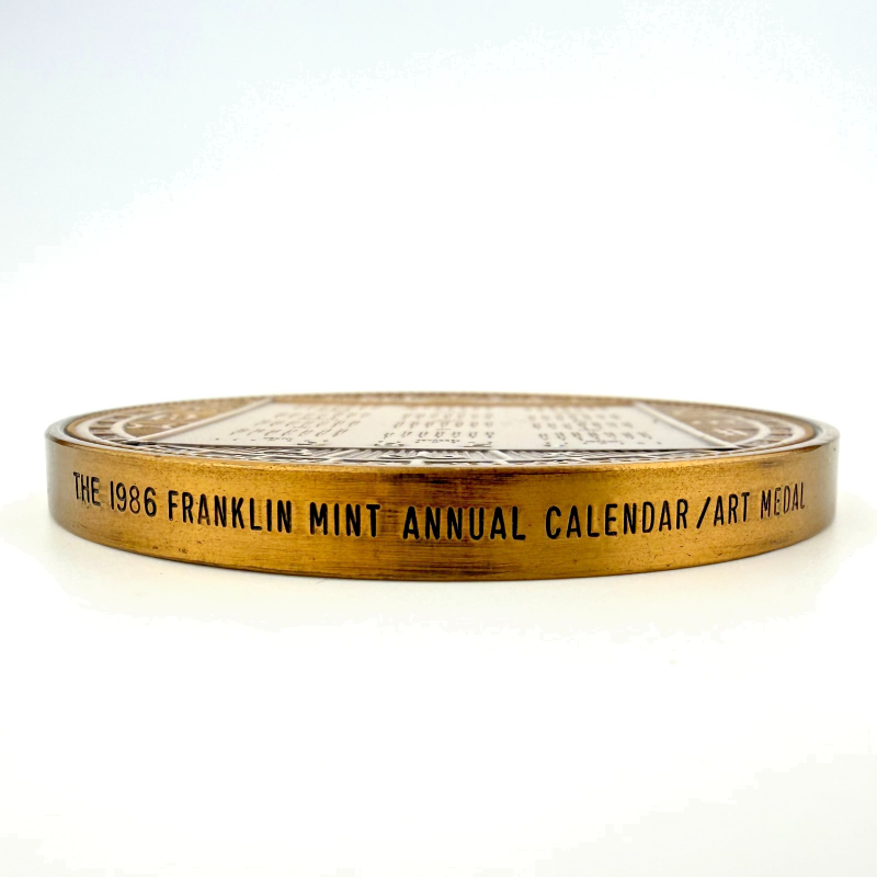 Father Chronos Medal Franklin Mint Annual Calendar 1986 Medals Solid Brass