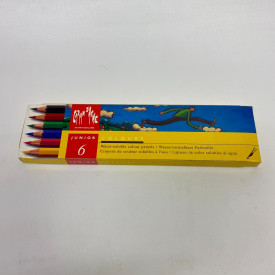 Caran d'Ache Junior 6 Water-Soluble Colour Pencils NEW Swiss | 104077