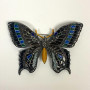 Vintage Alice Caviness Germany Enamel Sterling Silver Butterfly Brooch