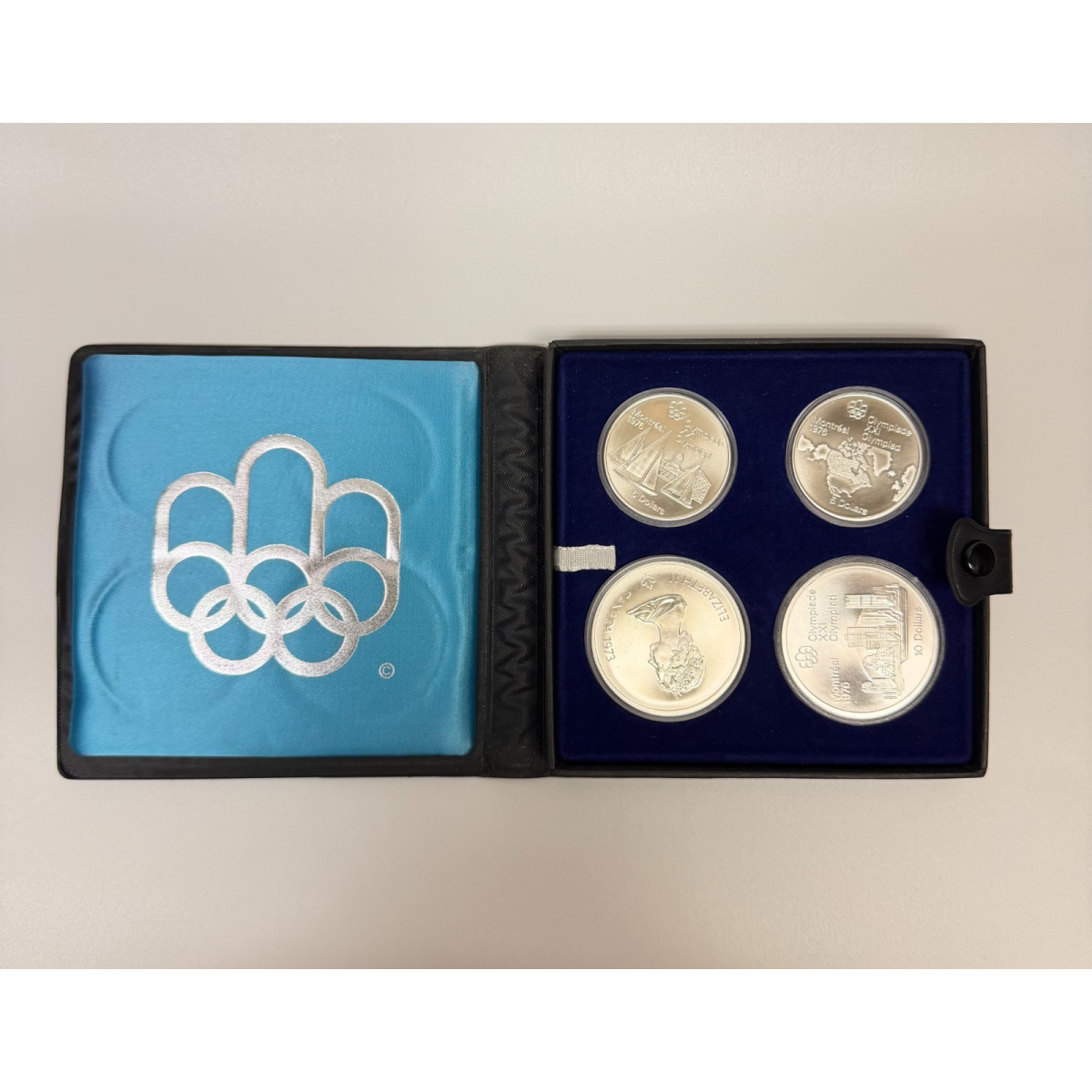 1976 Montreal Olympics Series I Géographie 4-Coin Sterling Silver Set Canada RCM