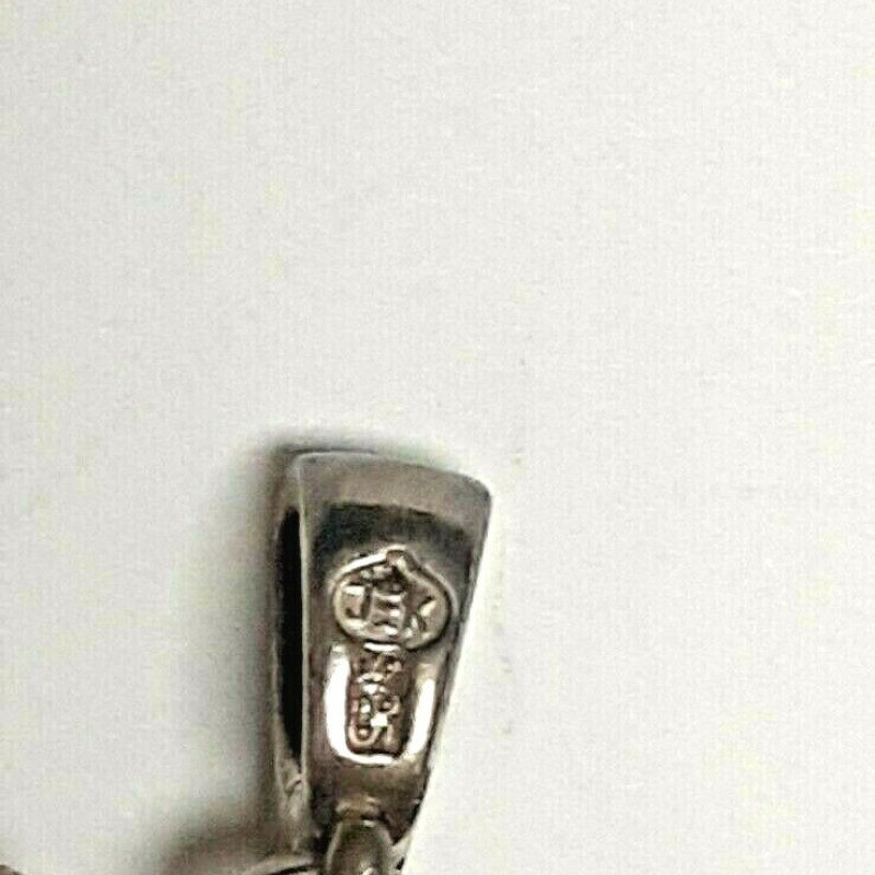 Antique 925 Sterling Silver Elephant Necklace PENDANT 