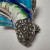 Antique Sterling Silver Designed Gems Faced Blue Multicolor Fish / 1 Ruby Eye Antique Sterling Silver Designed Gems Faced Blue Multicolor Fish / 1 Ruby Eye