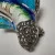 Antique Sterling Silver Designed Gems Faced Blue Multicolor Fish / 1 Ruby Eye  