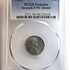 1943 PCGS Lincoln Wheat Cent 1c