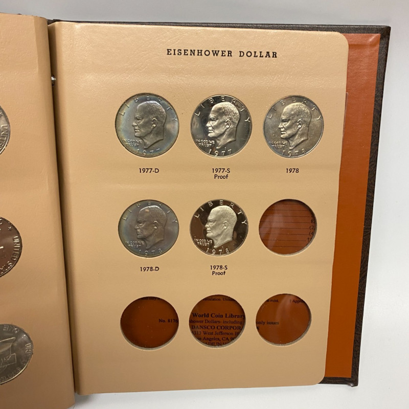Complete 32-Coin 1972-1978 $1 Eisenhower Dollar Dansco 8176 Album